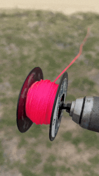 Stringline Winder in use on a construction site