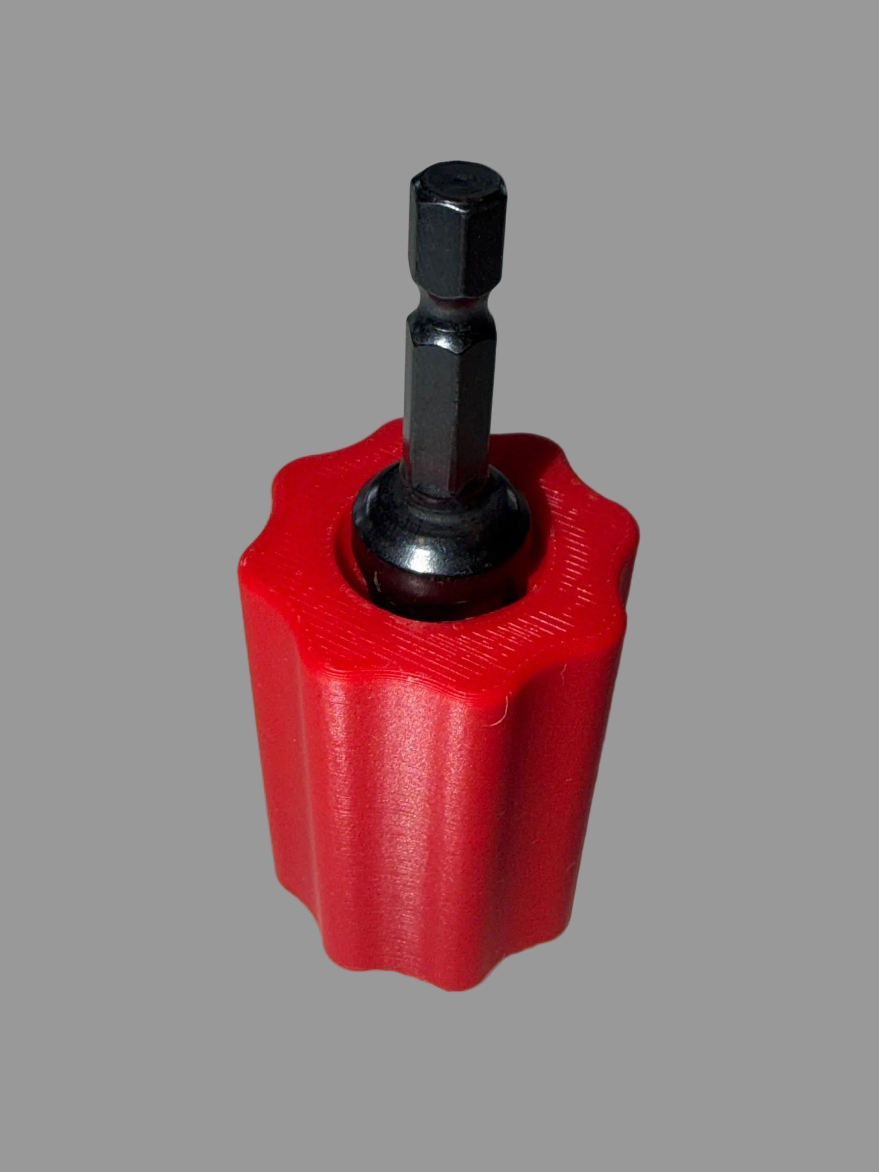 Close-up of Stringline Winder mechanism and handle- Red