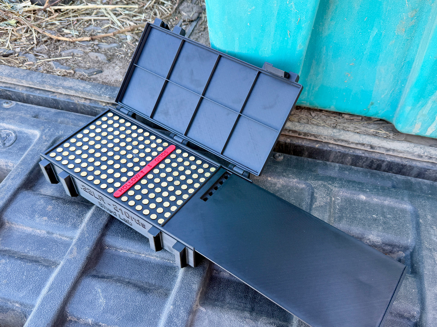 Durable 22LR ammunition case designed for organised transport in the field